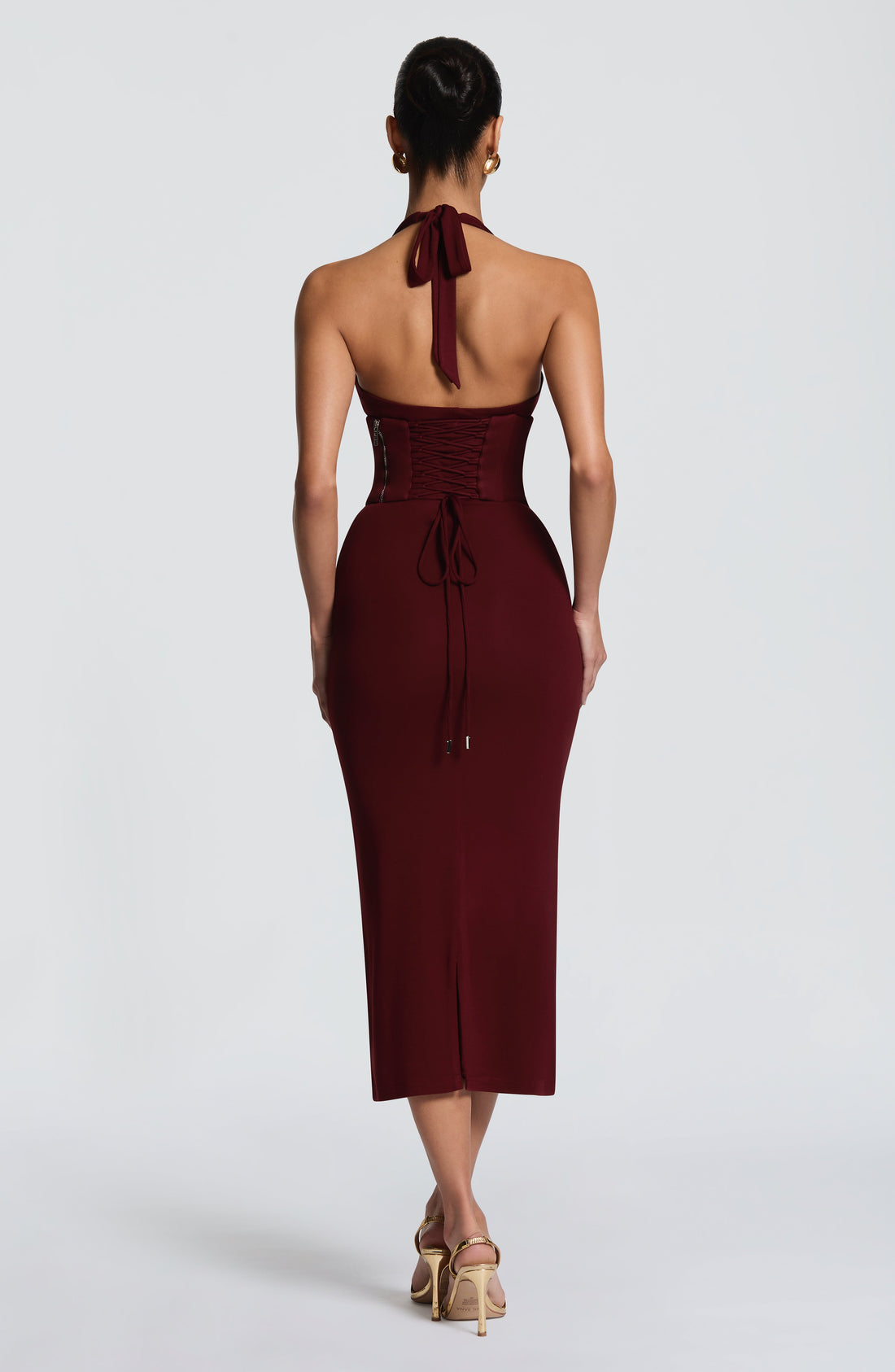 Roberta Midi Dress - Cherry Lacquer