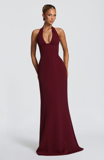 Adora Maxi Dress - Cherry Lacquer