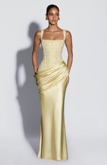 Alexandria Maxi Dress - Lemon