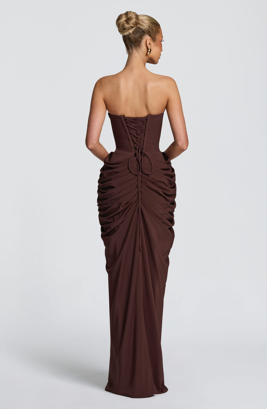 Noura Maxi Dress - Plum Brown