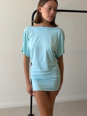 Aishla Pleated Mini Dress