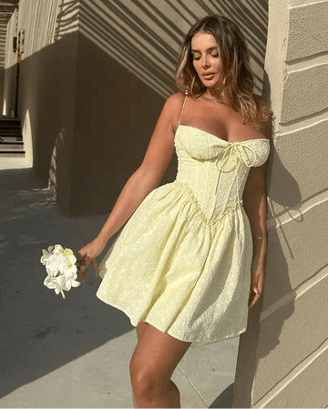 Katie Embroidered Cut-Out Mini Dress
