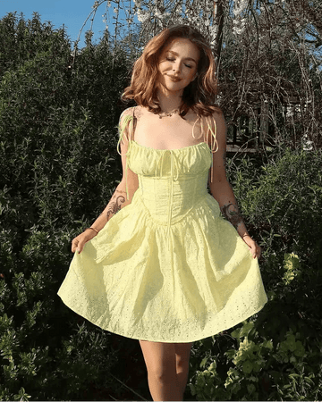 Katie Embroidered Cut-Out Mini Dress