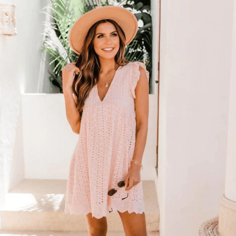 Regine V-Neck Sleeveless Mini Dress